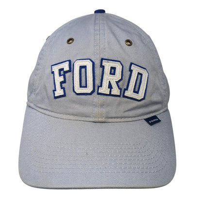 Ford Spell Out Slideback Hat Blue One Size Adjustable Solid Vent Holes