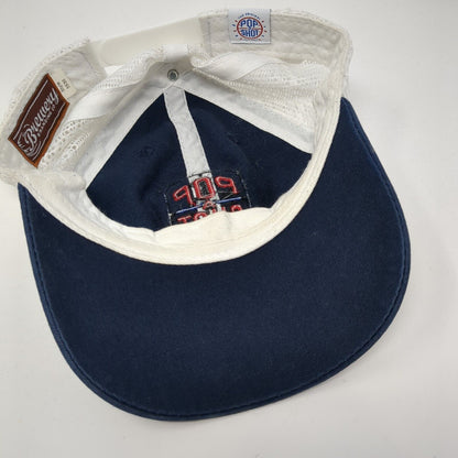 Pop A Shot Snapback Trucker Hat Blue OS Adjustable Embroidered Mesh Back Brewery