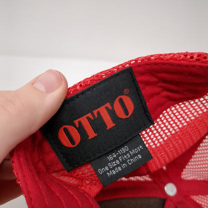 Public Coast Brewing Co. Snapback Trucker Hat Red One Size Mesh Back Otto