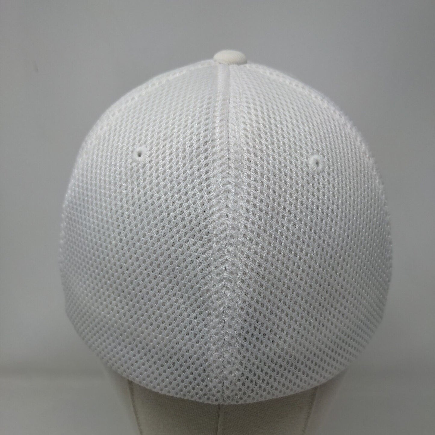 Trinity Solar Fitted Hat White L/XL Breathable Mesh Flexfit 6 Panel Yupoong