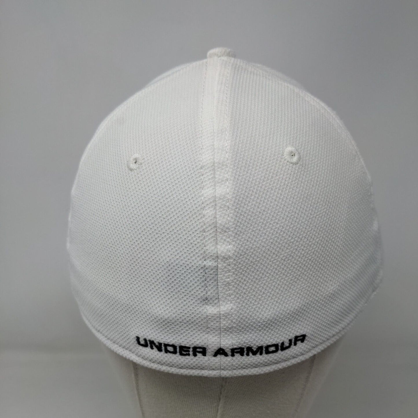 Under Armour Fitted Hat White L/XL Classic Fit Blitzing Embroidered 6 Panel