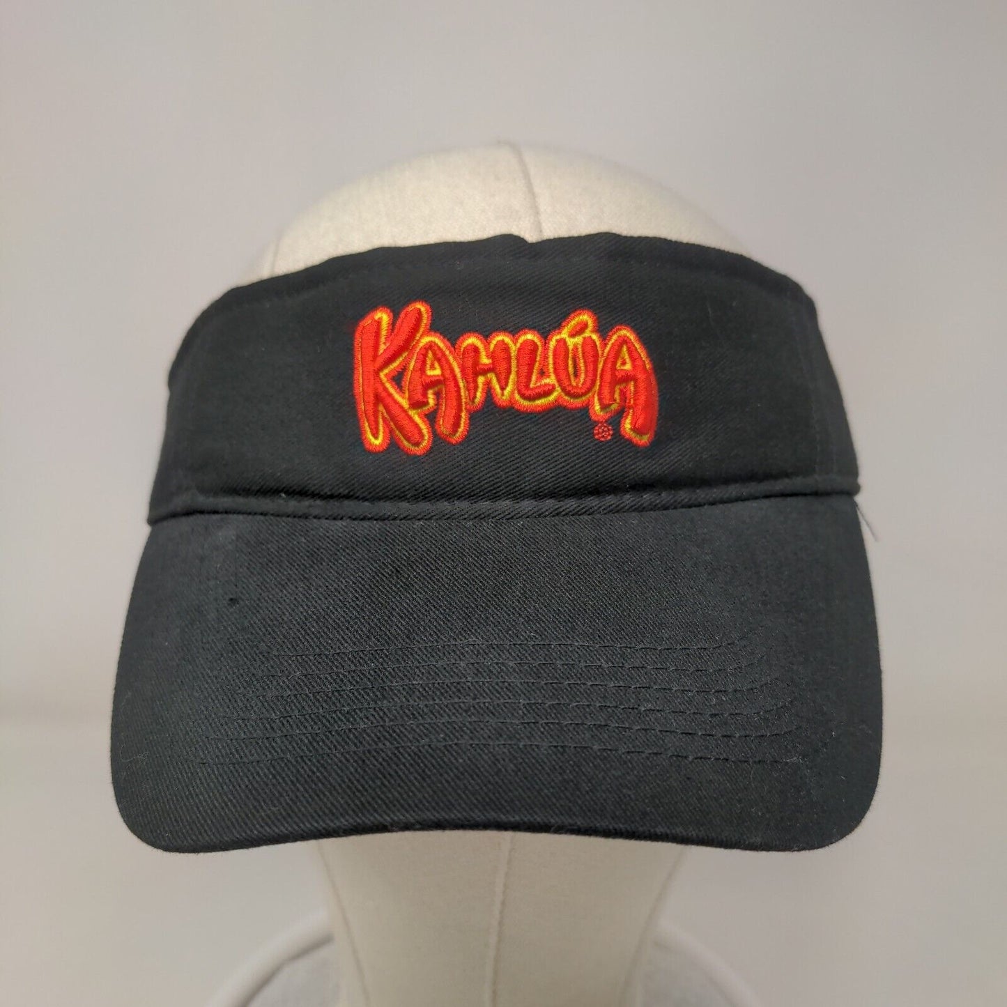 Kahlua Anything Goes Strapback Sun Visor Hat Cap Black One Size Embroidered