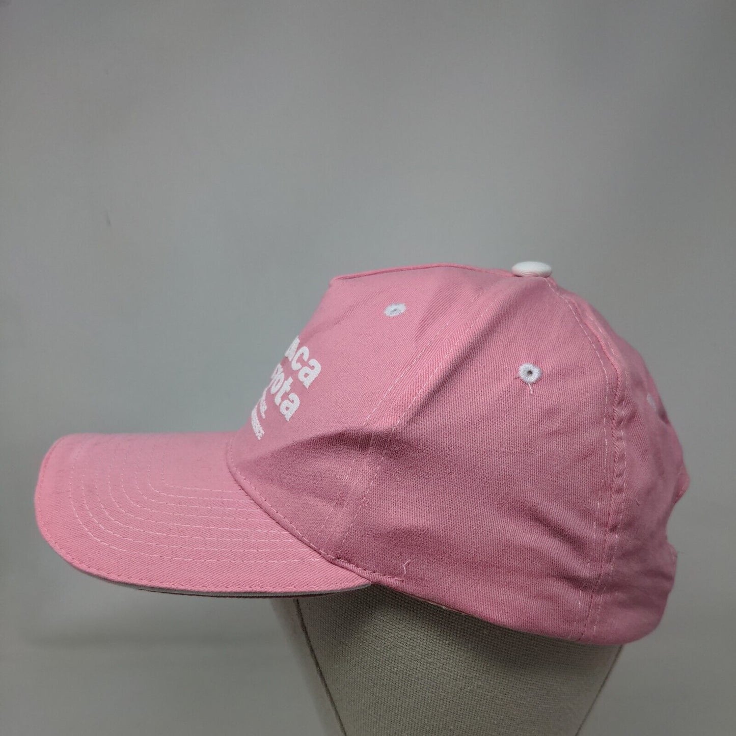 DeLuca Toyota Strapback Hat Pink One Size Adjustable Vent Holes Cobra