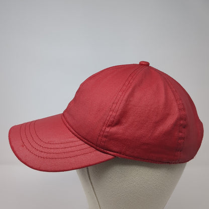 Unbranded Strapback Baseball Cap Red One Size Adjustable Vented Holes Blank