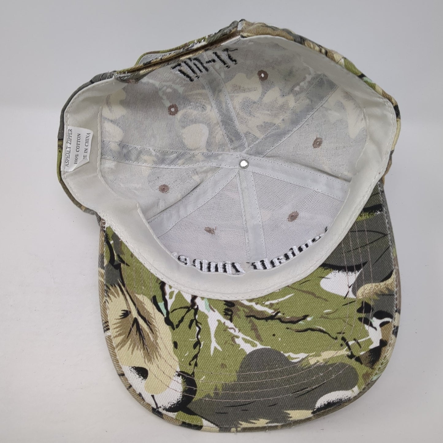 Asphalt Zipper Zip-It Strapback Hat Multicolor Camo One Size Adjustable