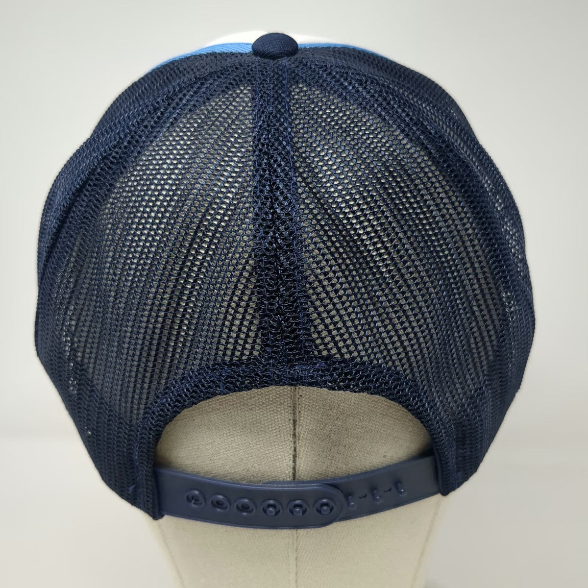 Inland Imports Trucker Hat Blue One Size Teton Communications Idaho Radio Mesh