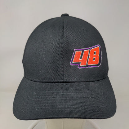 Port Authority Men's Fitted Hat Black Size L/XL Embroidered #48 Logo