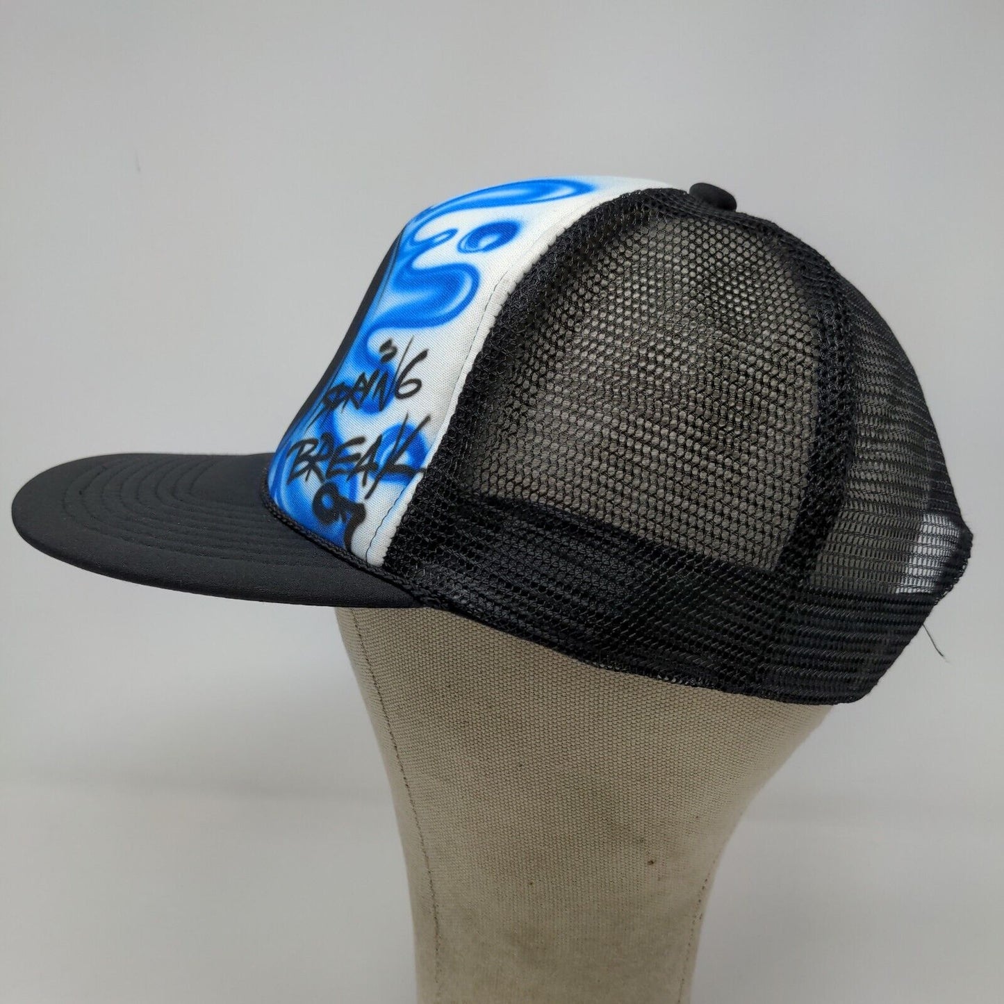 Cameo Men's Snapback Mesh Back Hat Black OSFA Graphic Spring Break Ying Yang