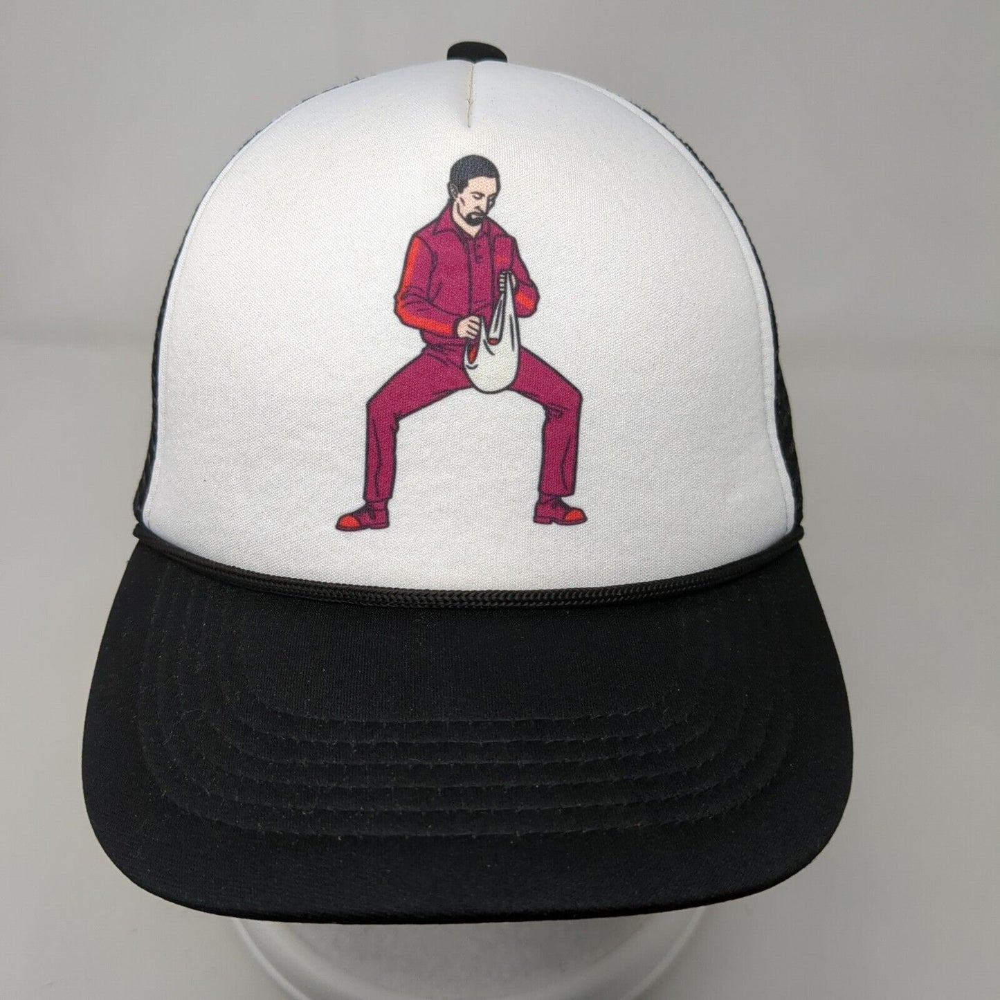 Nobody Messes With Jesus Snapback Rope Trucker Hat Black OSFA Mesh Back