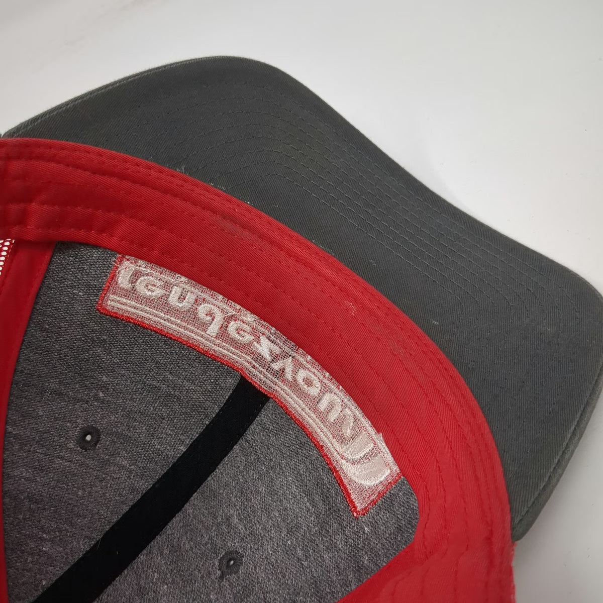 Richardson Trucker Hat Gray Red One Size Rendezvous River Sports Surf Wyoming