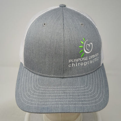 Richardson Trucker Hat Gray One Size Purpose Driven Chiropractic Logo Snapback