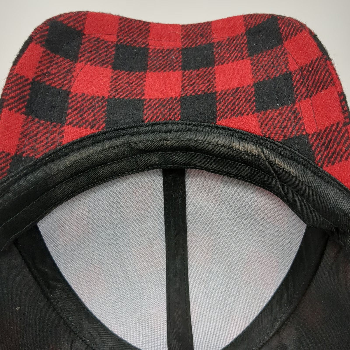 Red Black Buffalo Plaid Baseball Cap One Size Adjustable Cotton Checkered Hat