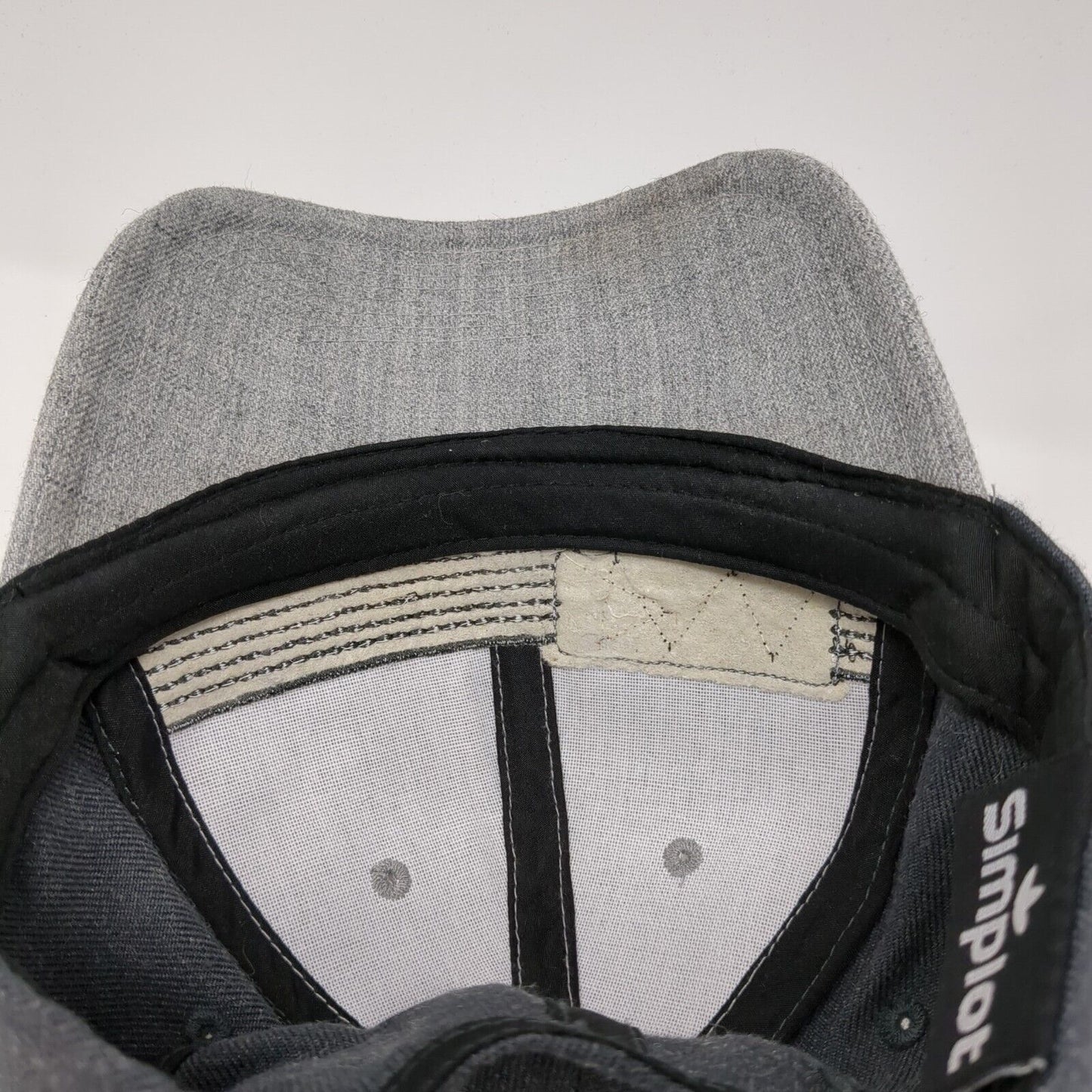 Simplot Patch Strapback Hat Gray One Size Adjustable Colorblock 6 Panel