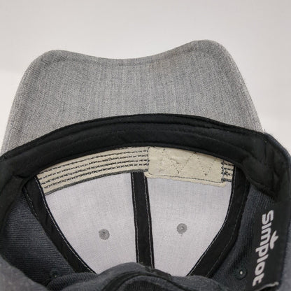 Simplot Patch Strapback Hat Gray One Size Adjustable Colorblock 6 Panel