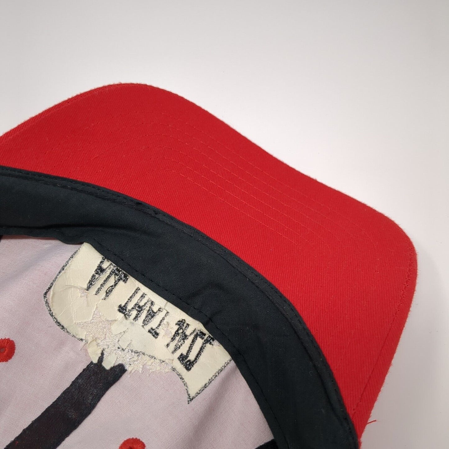All That Jazz Slideback Hat Red One Size Adjustable Embroidered 6 Panel KC Caps
