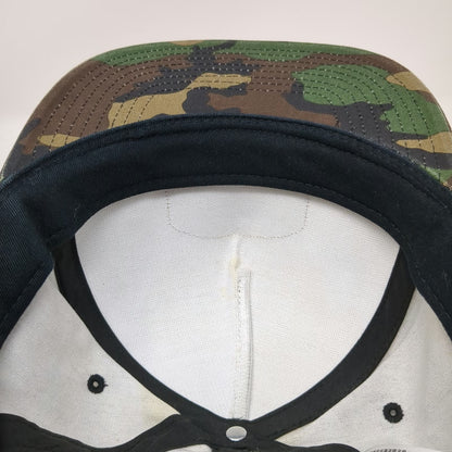 Vans 5 Panel Hat Green Black Camo One Size Snapback Logo Patch Authentic OG