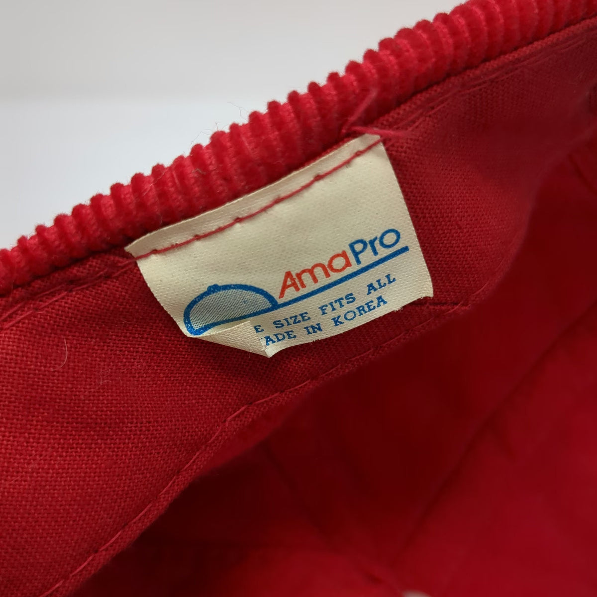 AmaPro Trucker Red Hat One Size Toyota Corduroy Rope Snapback Embroidery