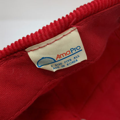 AmaPro Trucker Red Hat One Size Toyota Corduroy Rope Snapback Embroidery