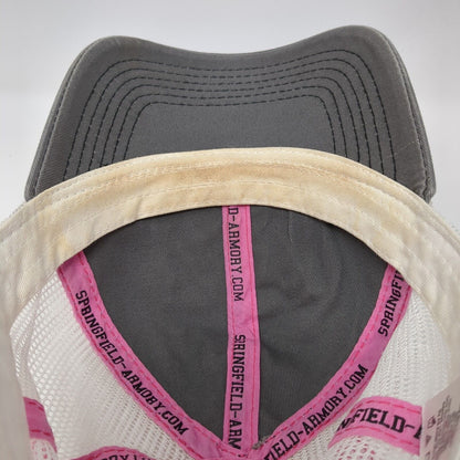 Shoot Like A Girl Strapback Trucker Hat Gray One Size Mesh Back 6 Panel