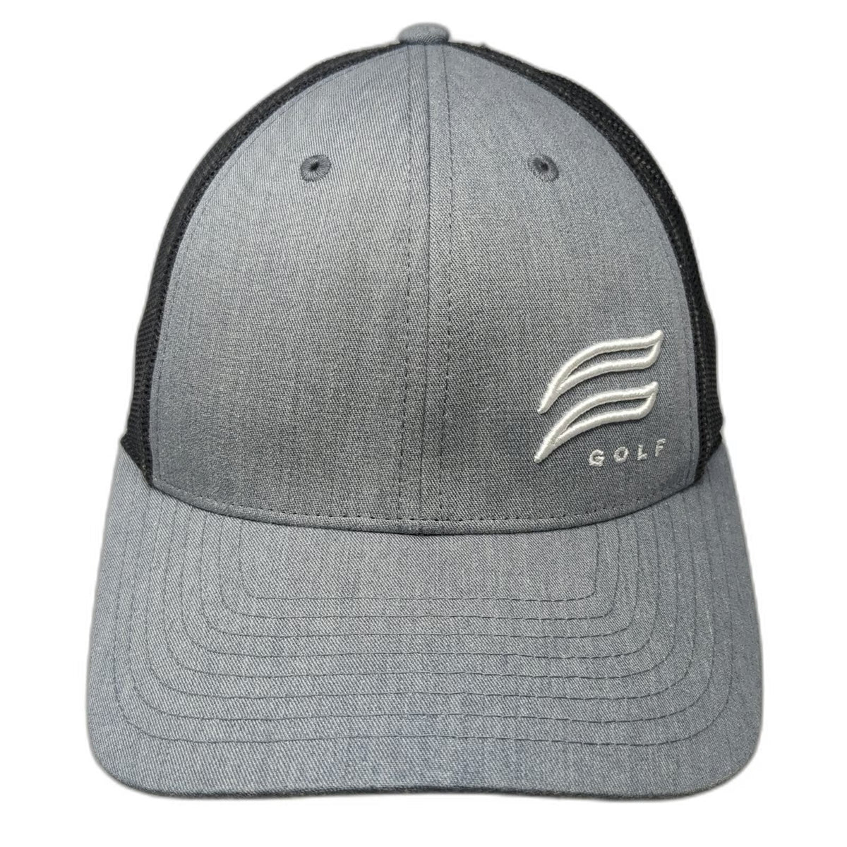 Richardson Trucker Hat Gray S Mesh Back Snapback Golf Embroidered Logo Curved