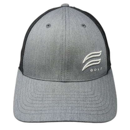 Richardson Trucker Hat Gray S Mesh Back Snapback Golf Embroidered Logo Curved