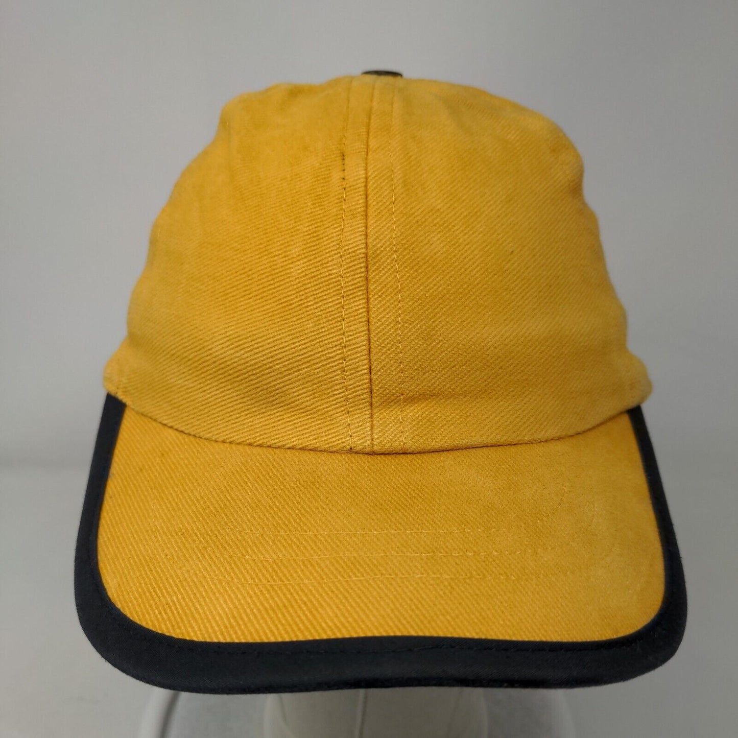Unbranded Slideback Hat Yellow One Size Adjustable Vented Holes 6 Panel Blank