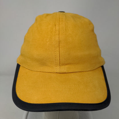 Unbranded Slideback Hat Yellow One Size Adjustable Vented Holes 6 Panel Blank