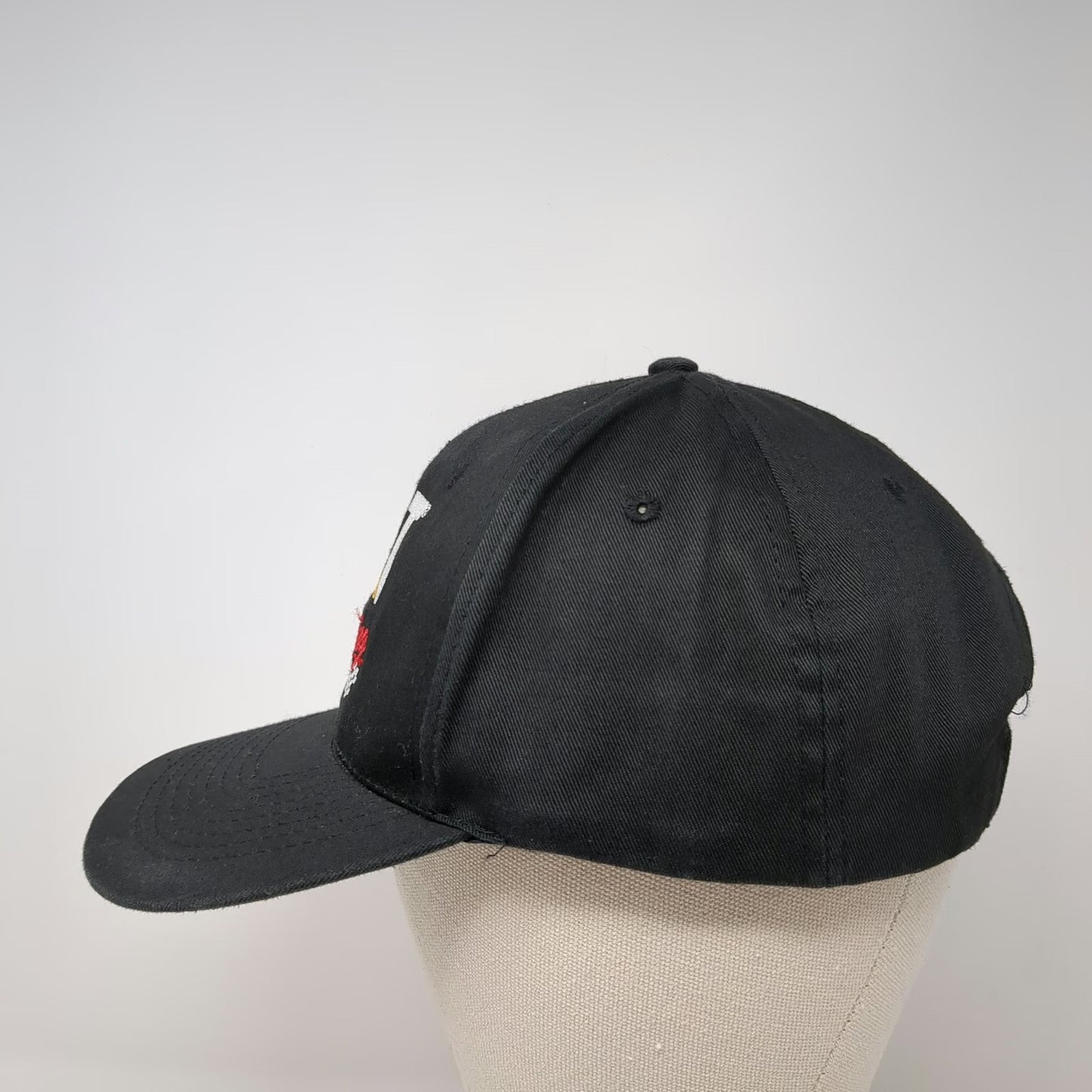 Caterpillar Baseball Cap Black One Size Snapback Racing Embroidered Logo Hat