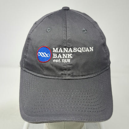 Port & Company Manasquan Bank Hat Gray OSFM Baseball Cap Strapback Piping Logo