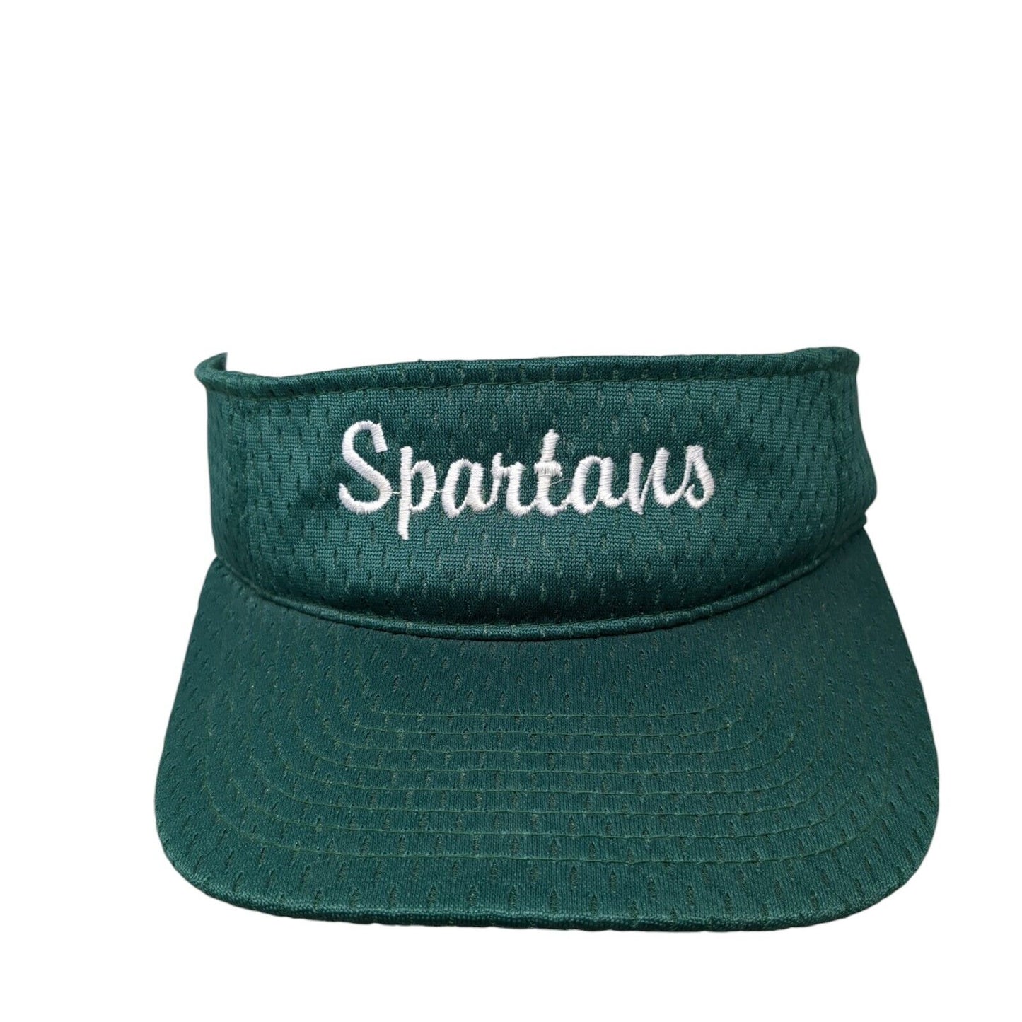 Spartans Strapback Sun Visor Hat Green One Size Adjustable Embroidered OC