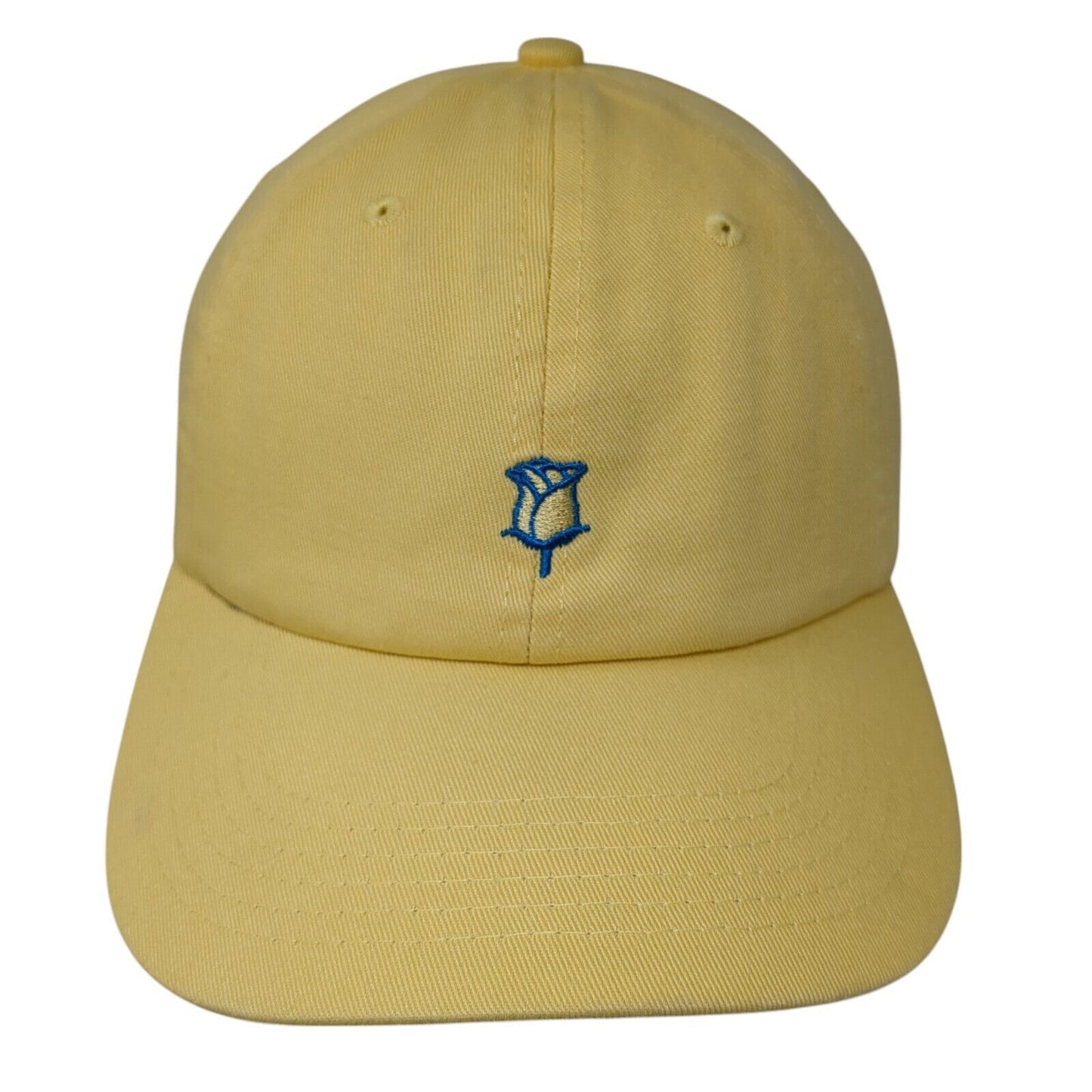 Rose Babe Slideback Hat Yellow One Size Adjustable Embroidered Flower Swish