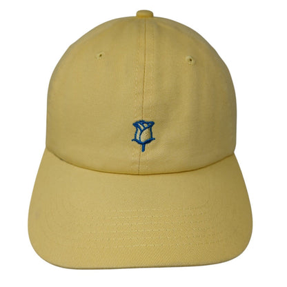 Rose Babe Slideback Hat Yellow One Size Adjustable Embroidered Flower Swish