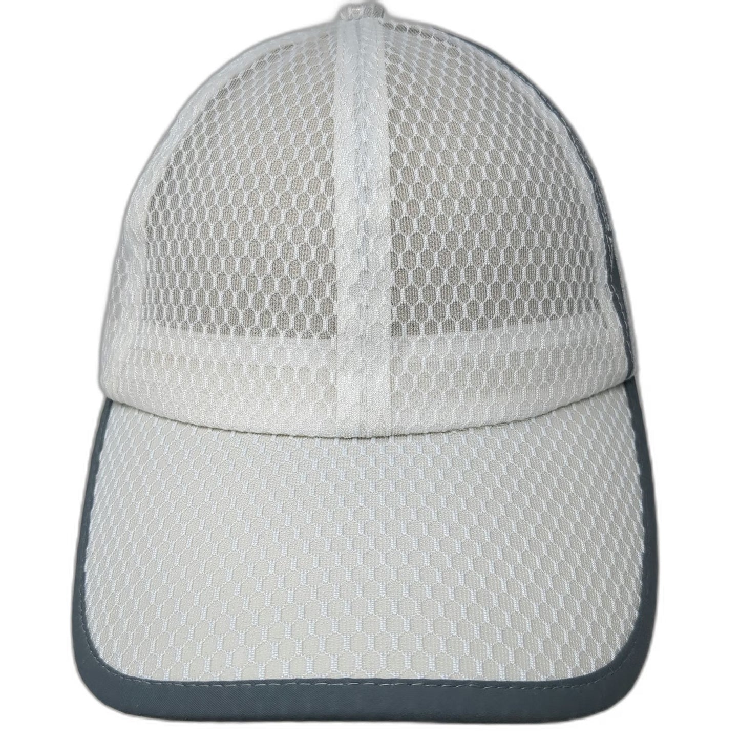 Baseball Cap White One Size Mesh Advocate Sports 2022 Gray Trim Breathable Hat