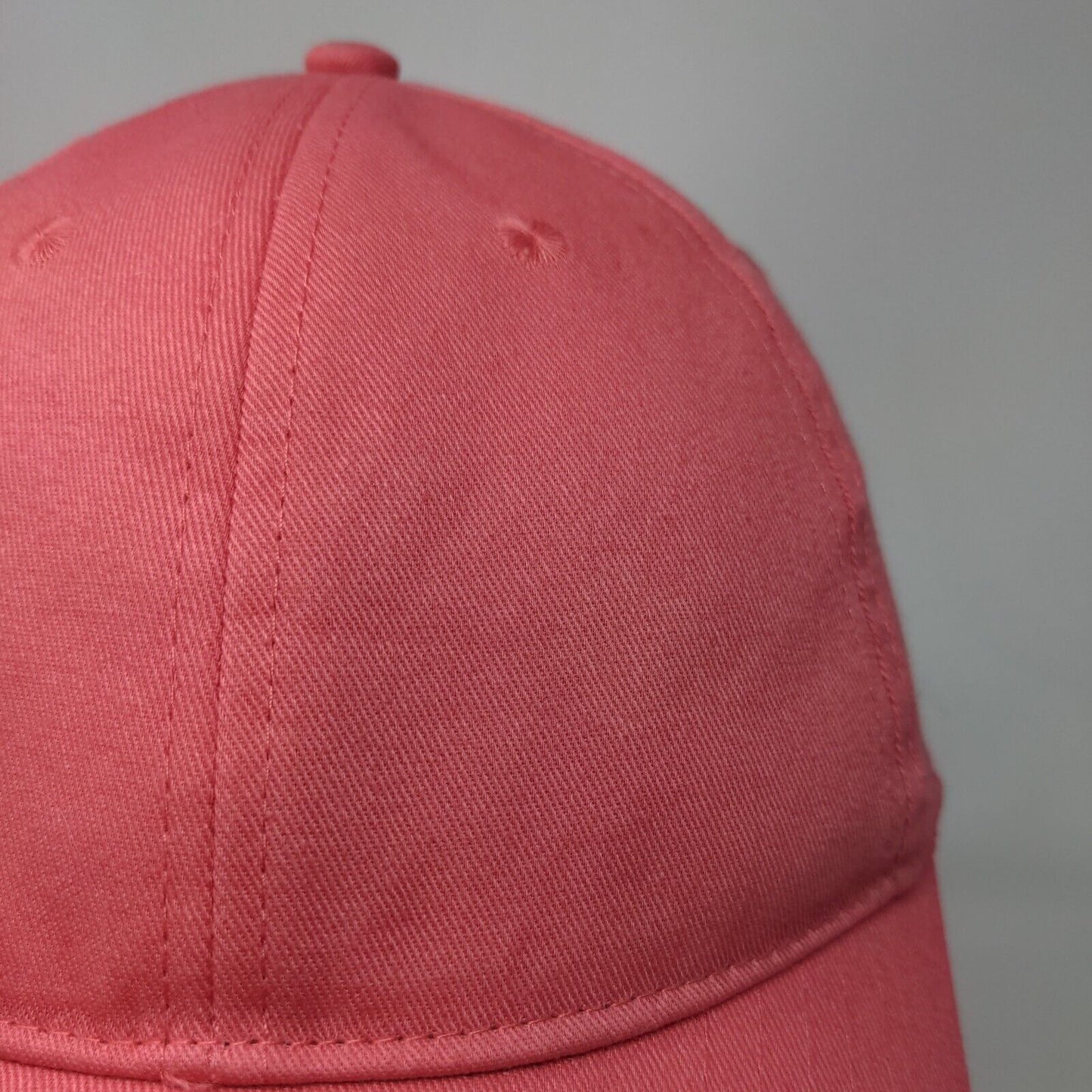 Unbranded Strapback Hat Pink OSFM Adjustable Vented Holes 6 Panel Blank