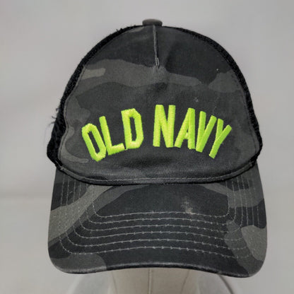 Old Navy Snapback Mesh Back Trucker Hat Camouflage One Size Embroidered