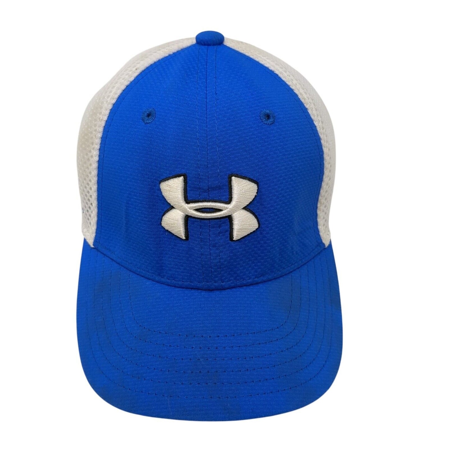 Under Armour Golf Fitted Hat Blue Youth XS/SM Mesh Back Colorblock
