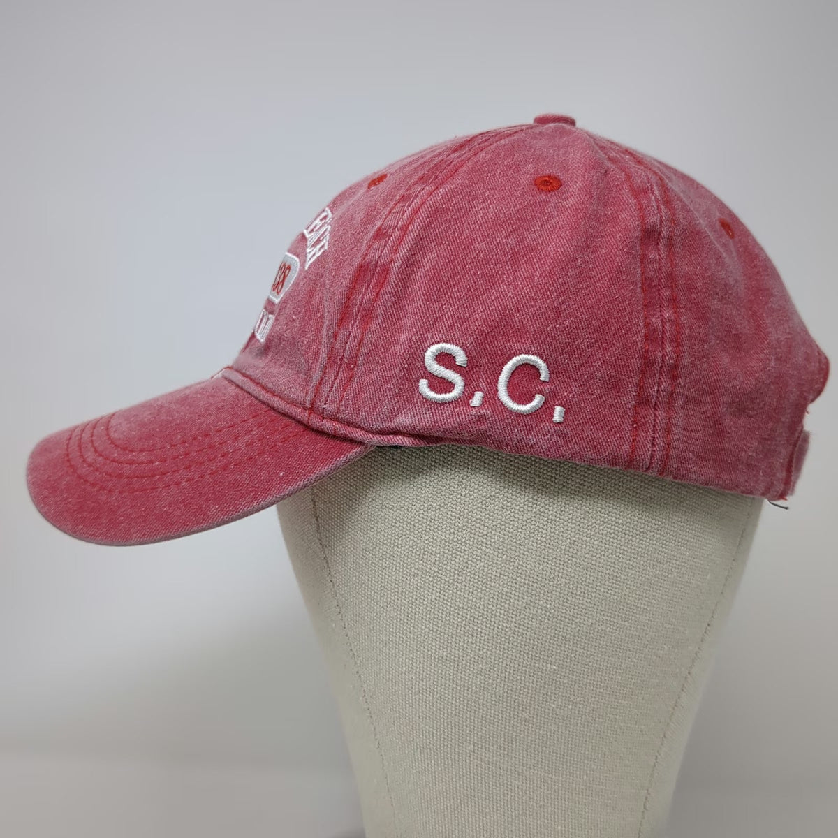 Tsunami Surf Shop Baseball Cap Red One Size Cotton Myrtle Beach SC Strapback Hat