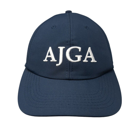 AJGA Strapback Hat Blue One Size Solid Adjustable Embroidered Imperial