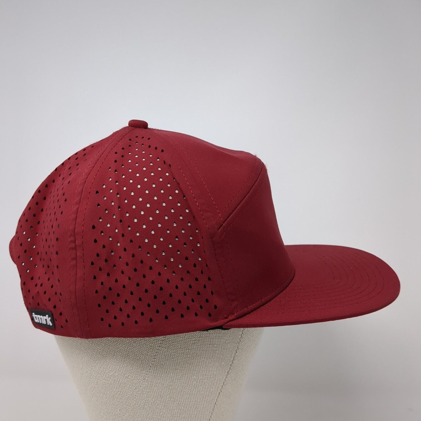 tmrk Snapback Hat Red One Size Adjustable Breathable Lightweight Durable