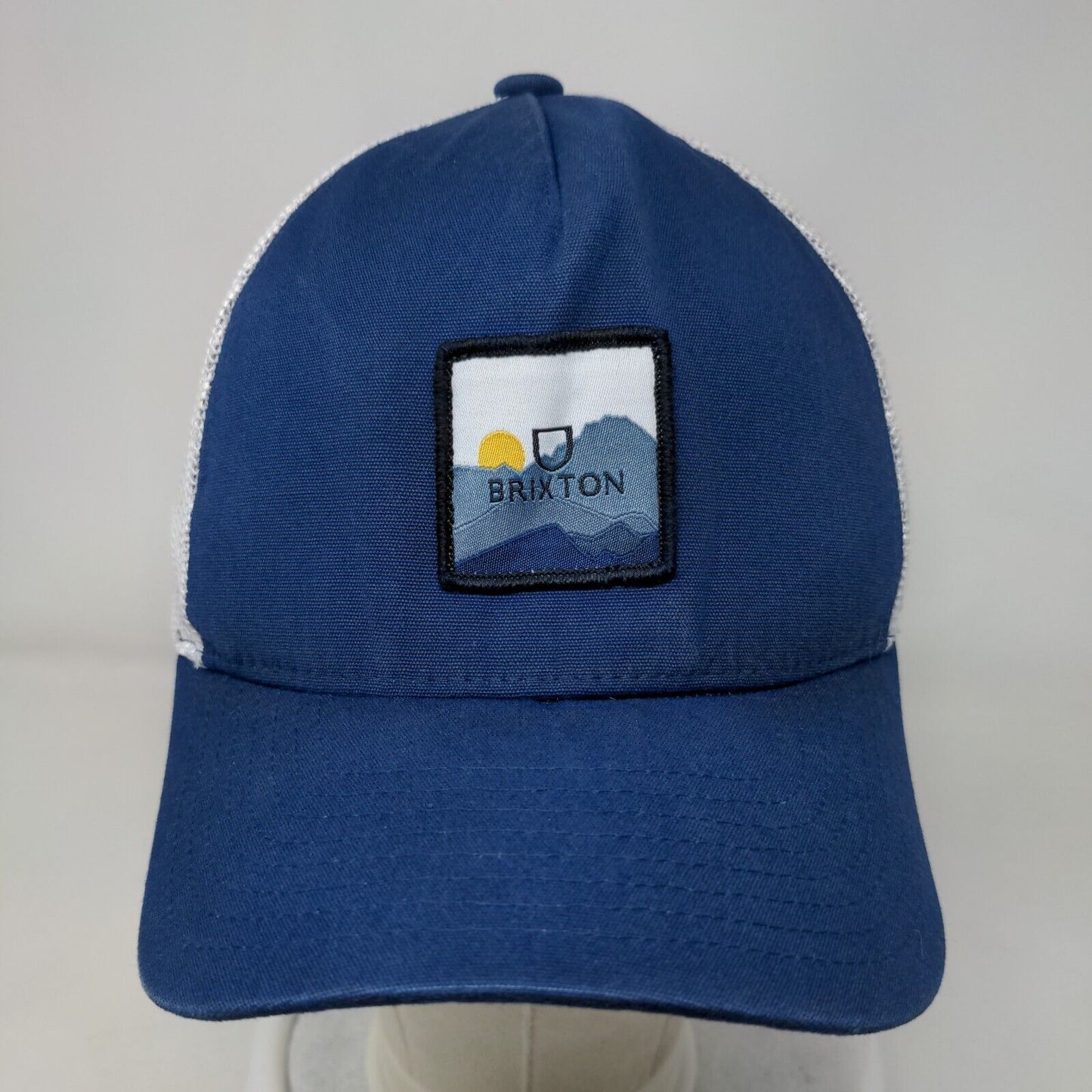Brixton Snapback Trucker Hat Blue One Size Adjustable Mesh Back Fishing Nets