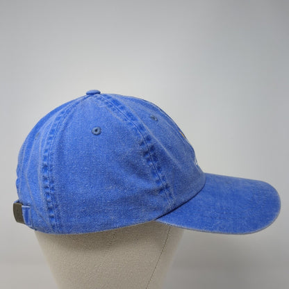 Maui Slideback Hat Blue One Size Adjustable Embroidered 6 Panel Denim Cotton