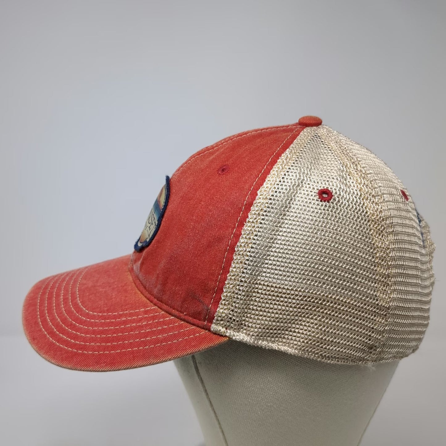 Legacy Trucker Hat Red One Size Sunset Cove Island Park NJ Patch Snapback Mesh