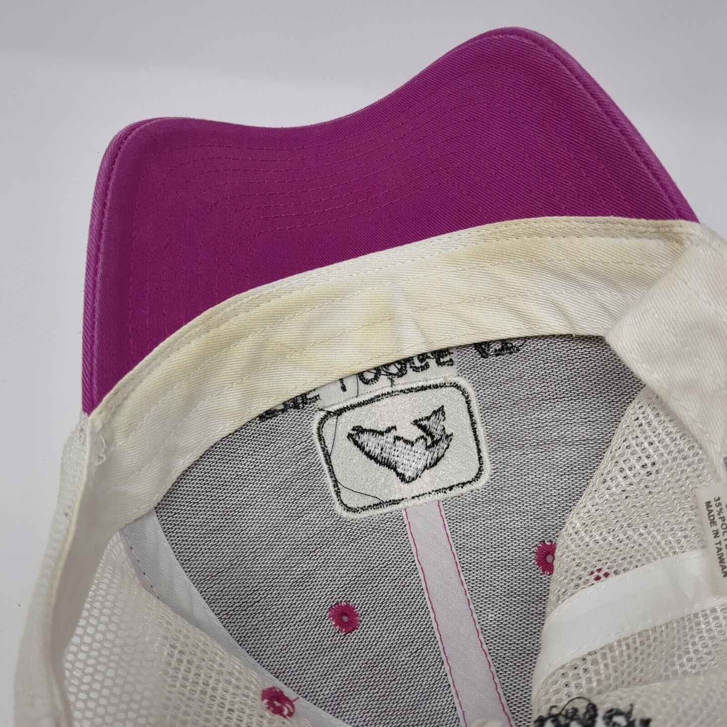 The Lodge At Palisades Creek Trucker Hat Pink One Size Mesh Back Ouray