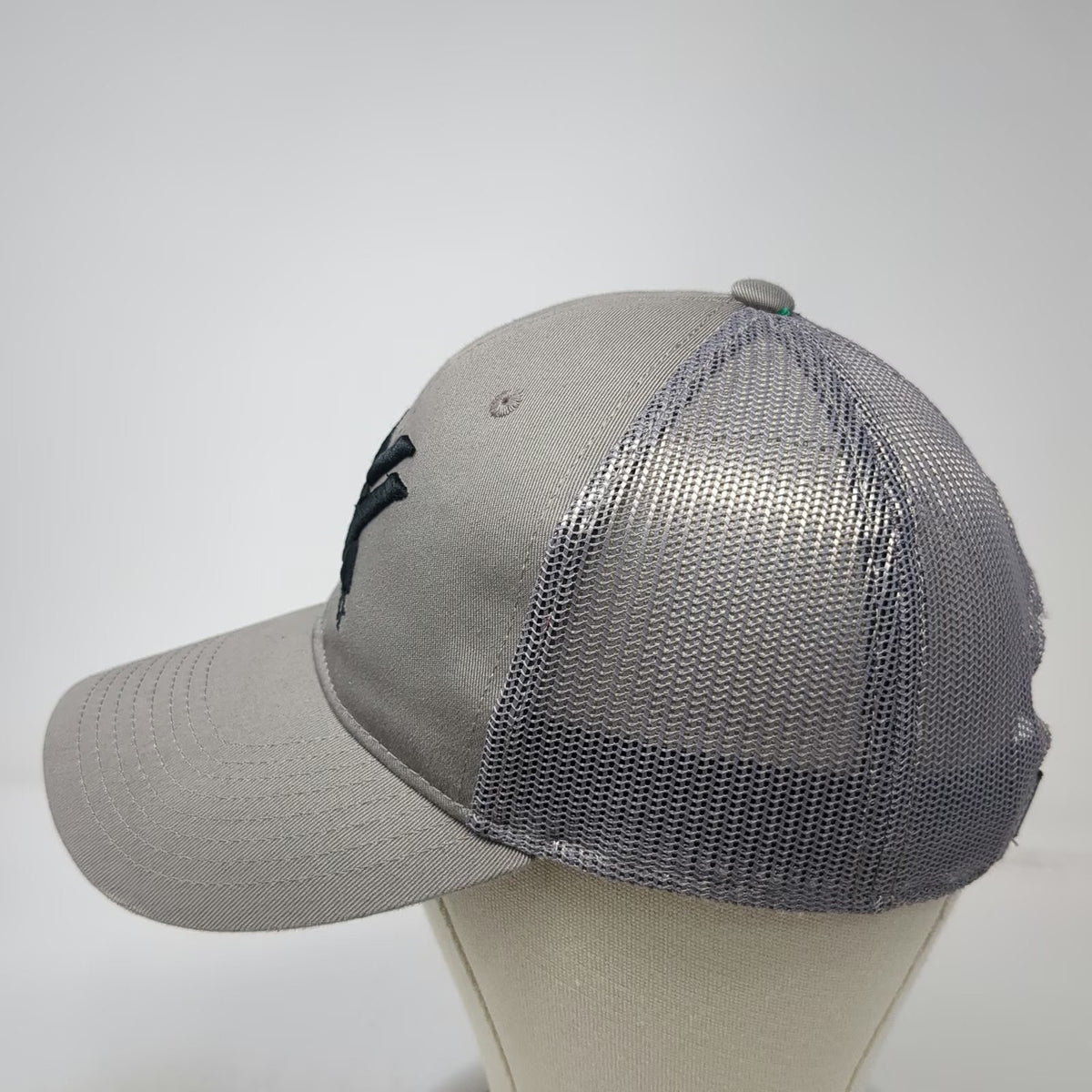 Vortex Baseball Cap Gray One Size Mesh Snapback Embroidered Logo Hunting Hat