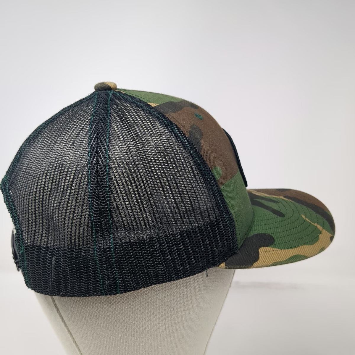 Richardson Trucker Hat Green Camo One Size Donnelley Sports Mesh Back Snapback