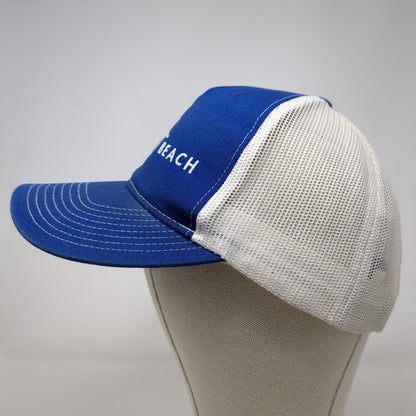 Idaho Beach Snapback Trucker Hat Blue OSFA Adjustable Mesh Back Port Authority
