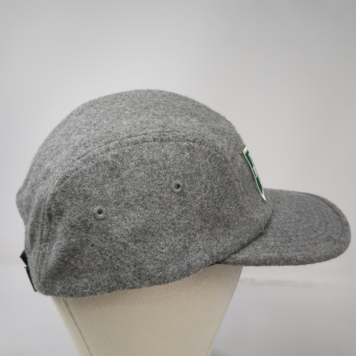 Alternative 5 Panel Hat Gray One Size Wool Boise Pennant Patch Slideback Cap