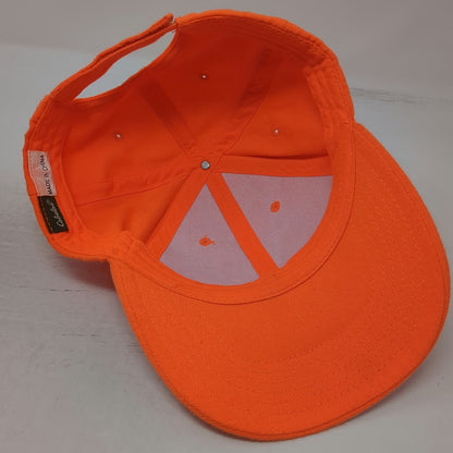 Cabela's Baseball Cap Orange One Size Strapback Adjustable Blaze Hunting Hat