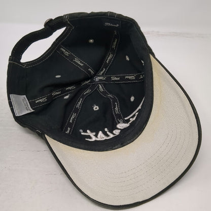 Titleist Baseball Cap Black One Size Hat Meadow Lakes Golf Cotton Slideback