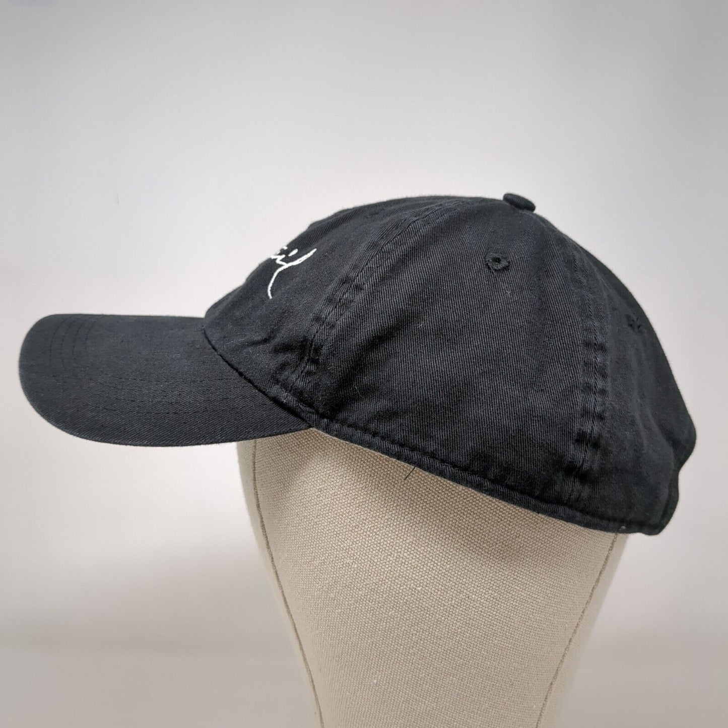 Whitetail Slideback Hat Black OSFA Adjustable Embroidered 6 Panel Ahead Vintage